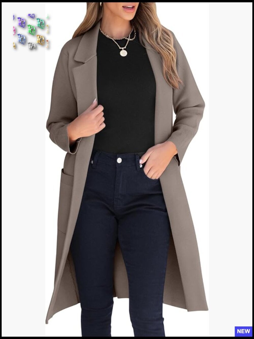 Oversized Knit Cardigan Sweater Lapel Long Coatigan Chic Fall Winter Casual